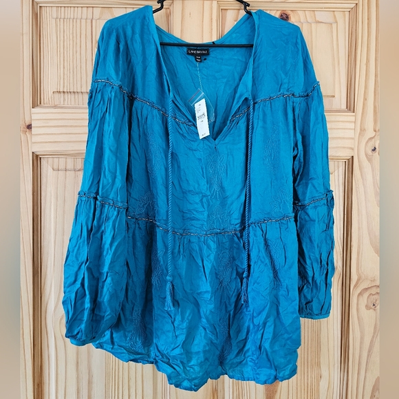Lane Bryant Tops - Lane Bryant Teal Long Sleeve Tunic
